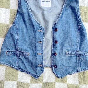 Old Navy Light Blue Denim Vest